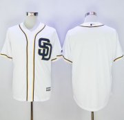 Wholesale Cheap Padres Blank White New Cool Base Stitched MLB Jersey