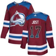 Wholesale Cheap Adidas Avalanche #17 Tyson Jost Burgundy Home Authentic Drift Fashion Stitched NHL Jersey