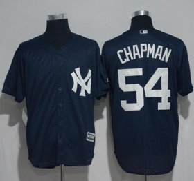Wholesale Cheap Yankees #54 Aroldis Chapman Navy Blue New Cool Base Stitched MLB Jersey