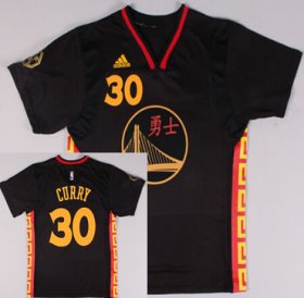Wholesale Cheap Golden State Warriors #30 Stephen Curry Revolution 30 Swingman 2015 Chinese Black Fashion Jersey