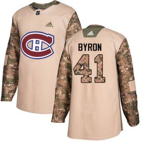 Wholesale Cheap Adidas Canadiens #41 Paul Byron Camo Authentic 2017 Veterans Day Stitched NHL Jersey