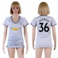 Wholesale Cheap Women's Manchester United #36 Darmian Sec Away Soccer Club Jersey
