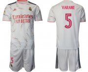 Wholesale Cheap Men 2021-2022 Club Real Madrid home white 5 Adidas Soccer Jersey