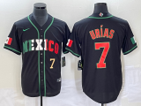 Wholesale Cheap Men's Mexico Baseball #7 Julio Urias Number 2023 Black World Baseball Classic Stitched Jersey4
