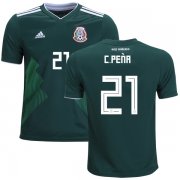 Wholesale Cheap Mexico #21 C.Pena Home Kid Soccer Country Jersey