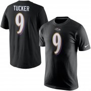 Wholesale Cheap Baltimore Ravens #9 Justin Tucker Nike Player Pride Name & Number T-Shirt Black