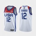Wholesale Cheap Men's USA Team James Harden Home White 2021 Tokyo Olympics Jersey