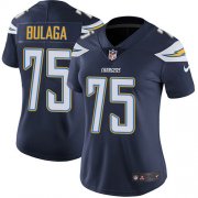 Wholesale Cheap Nike Chargers #75 Bryan Bulaga Navy Blue Team Color Women's Stitched NFL Vapor Untouchable Limited Jersey