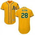 Wholesale Cheap Athletics #28 Matt Olson Gold Flexbase Authentic Collection Stitched MLB Jersey