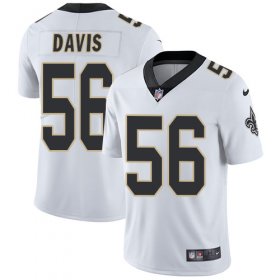Wholesale Cheap Nike Saints #56 DeMario Davis White Men\'s Stitched NFL Vapor Untouchable Limited Jersey
