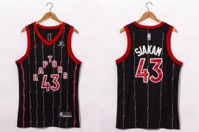 Wholesale Cheap Men\'s Toronto Raptors #43 Pascal Siakam Black 2021 Brand Jordan City Edition Swingman Jersey With The Sponsor Logo