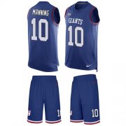 Wholesale Cheap Nike Giants #10 Eli Manning Royal Blue Team Color Men's Stitched NFL Limited Tank Top Suit Jersey