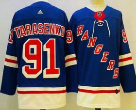 Cheap Men\'s New York Rangers #91 Vladimir Tarasenko Blue Authentic Jersey