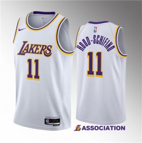 Wholesale Cheap Men\'s Los Angeles Lakers #11 Jalen Hood-Schifino White 2023 Draft Association Edition Stitched Basketball Jersey