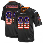 Wholesale Cheap Nike Broncos #88 Demaryius Thomas Black Men's Stitched NFL Elite USA Flag Fashion Jersey