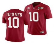 Wholesale Cheap Men's Alabama Crimson Tide #10 Henry TooToo 2022 Patch Red College Football Stitched Jersey