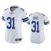 Wholesale Cheap Women's Dallas Cowboys #31 Trevon Diggs White Vapor Untouchable Limited Jersey