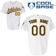Wholesale Cheap Athletics Personalized Authentic White Cool Base MLB Jersey (S-3XL)