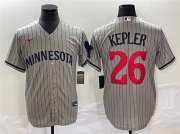 Wholesale Cheap Men's Minnesota Twins #26 Max Kepler Gray Cool Base Stitched Baseball Jersey