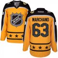 Wholesale Cheap Bruins #63 Brad Marchand Yellow 2017 All-Star Atlantic Division Youth Stitched NHL Jersey