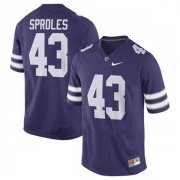 Cheap Men's Kansas State Wildcats #43 Darren Sproles Purple Vapor Stitched NCAA Jersey