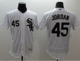 Wholesale Cheap White Sox #45 Michael Jordan White(Black Strip) Flexbase Authentic Collection Stitched MLB Jersey
