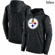 Wholesale Cheap Men Pittsburgh Steelers Nike Charcoal 2021 NFL Crucial Catch Therma Pullover Hoodie