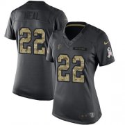 Wholesale Cheap Nike Falcons #22 Keanu Neal Black Women's Stitched NFL Limited 2016 Salute to Service Jersey