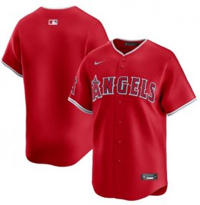 Cheap Men\'s Los Angeles Angels Blank Red Alternate Limited Baseball Stitched Jersey