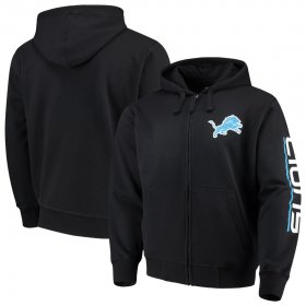 Wholesale Cheap Detroit Lions G-III Sports by Carl Banks Post Route Full-Zip Hoodie Black