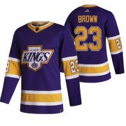 Wholesale Cheap Los Angeles Kings #23 Dustin Brown Black Men's Adidas 2020-21 Reverse Retro Alternate NHL Jersey