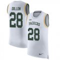 Wholesale Cheap Nike Packers #28 AJ Dillon White Men's Stitched NFL Limited Rush Tank Top Jersey