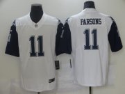 Wholesale Cheap Men's Dallas Cowboys #11 Micah Parsons White 2021 Color Rush Stitched NFL Nike Limited Jersey