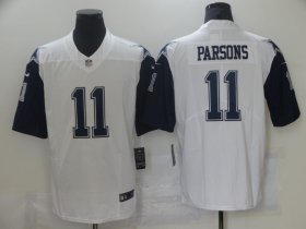 Wholesale Cheap Men\'s Dallas Cowboys #11 Micah Parsons White 2021 Color Rush Stitched NFL Nike Limited Jersey