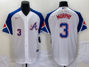 Cheap Men's Atlanta Braves #3 Dale Murphy Number White 2023 City Connect Cool Base Stitched Jersey1