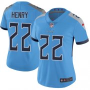 Wholesale Cheap Nike Titans #22 Derrick Henry Light Blue Alternate Women's Stitched NFL Vapor Untouchable Limited Jersey