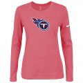 Wholesale Cheap Women's Nike Tennessee Titans Of The City Long Sleeve Tri-Blend NFL T-Shirt Pink