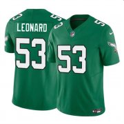 Cheap Men's Philadelphia Eagles #53 Shaquille Leonard Green 2023 F.U.S.E. Throwback Vapor Untouchable Limited Football Stitched Jersey