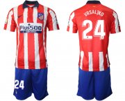 Wholesale Cheap Men 2020-2021 club Atletico Madrid home 24 red Soccer Jerseys