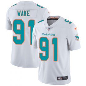 Wholesale Cheap Nike Dolphins #91 Cameron Wake White Men\'s Stitched NFL Vapor Untouchable Limited Jersey