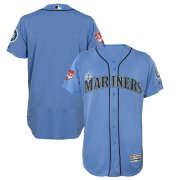 Wholesale Cheap Mariners Blank Light Blue 2019 Spring Training Flex Base Stitched MLB Jersey