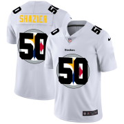 Wholesale Cheap Pittsburgh Steelers #50 Ryan Shazier White Men's Nike Team Logo Dual Overlap Limited NFL Jersey
