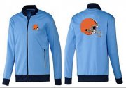 Wholesale Cheap NFL Cleveland Browns Team Logo Jacket Light Blue
