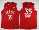 Wholesale Cheap 2015-16 NBA Western All-Stars Men's #35 Kevin Durant Revolution 30 Swingman Red Jersey