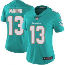 Wholesale Cheap Nike Dolphins #13 Dan Marino Aqua Green Team Color Women\'s Stitched NFL Vapor Untouchable Limited Jersey