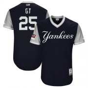 Wholesale Cheap Yankees #25 Gleyber Torres Navy "GT" Players Weekend Authentic Stitched MLB Jersey