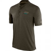 Wholesale Cheap Men's Jacksonville Jaguars Nike Olive Salute to Service Sideline Polo T-Shirt
