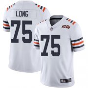 Wholesale Cheap Nike Bears #75 Kyle Long White Alternate Men's Stitched NFL Vapor Untouchable Limited 100th Season Jersey