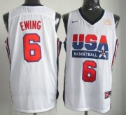 Wholesale Cheap 1992 Olympics Team USA #6 Patrick Ewing White Swingman Jersey