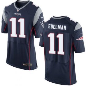 Wholesale Cheap Nike Patriots #11 Julian Edelman Navy Blue Team Color Men\'s Stitched NFL New Elite Jersey
